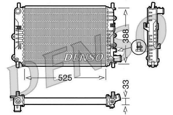 Obrázok Chladič motora DENSO  DRM10025