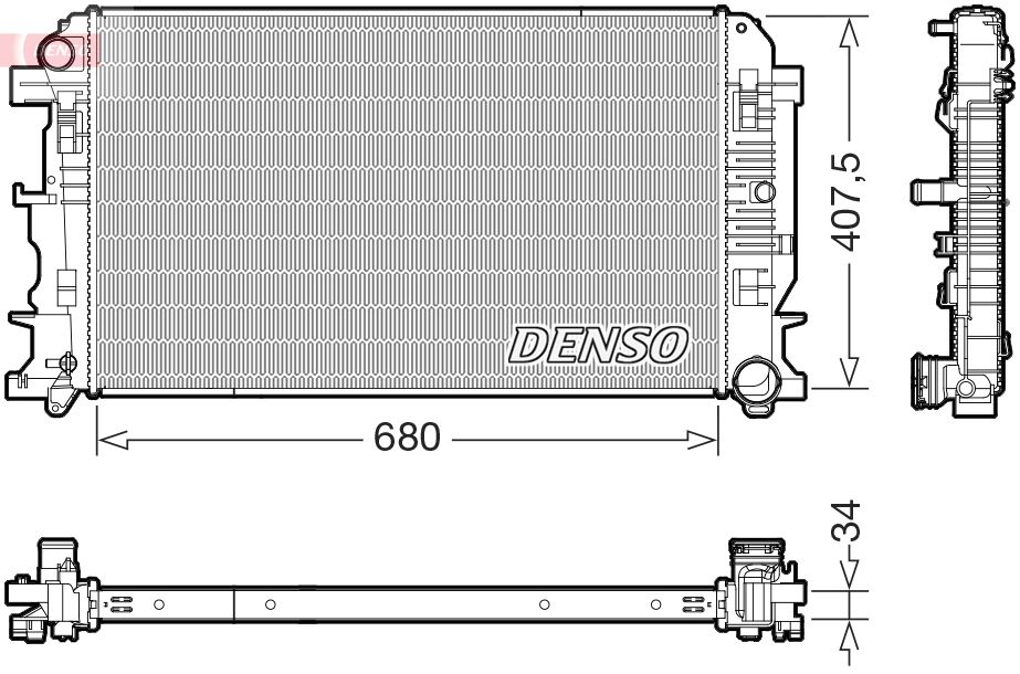 Obrázok Chladič motora DENSO  DRM17117