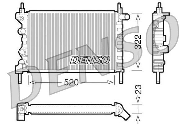 Obrázok Chladič motora DENSO  DRM20031