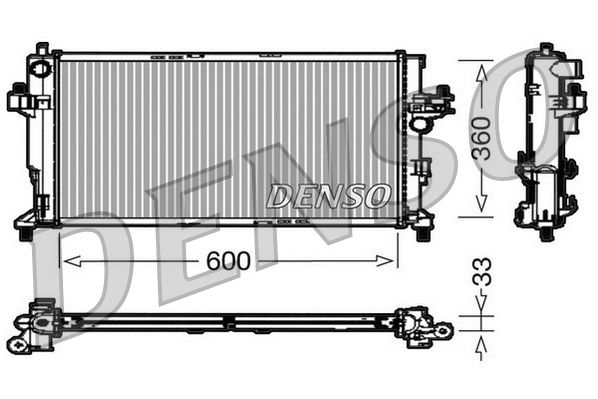 Obrázok Chladič motora DENSO  DRM20039