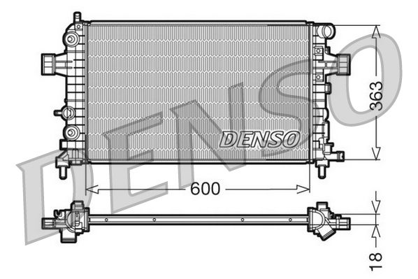 Obrázok Chladič motora DENSO  DRM20101