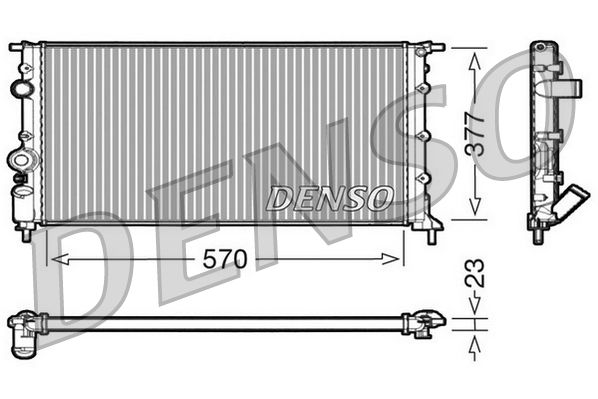 Obrázok Chladič motora DENSO  DRM23054