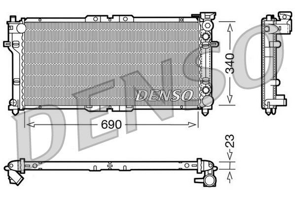 Obrázok Chladič motora DENSO  DRM44004