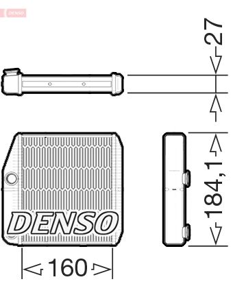 Obrázok Výmenník tepla vnútorného kúrenia DENSO  DRR09076