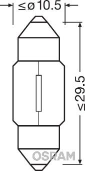 Obrázok żiarovka pre osvetlenie dverí OSRAM ORIGINAL 6438