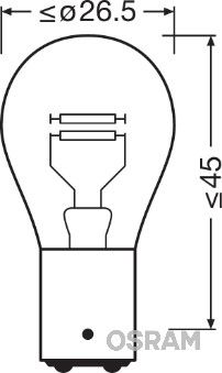 Obrázok żiarovka, bzdové-/koncové svetlo OSRAM ORIGINAL 722502B