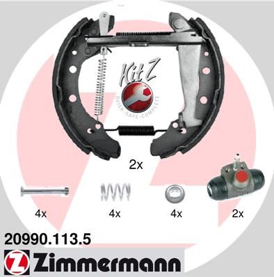 Obrázok Sada brzdových čeľustí ZIMMERMANN KIT Z 209901135