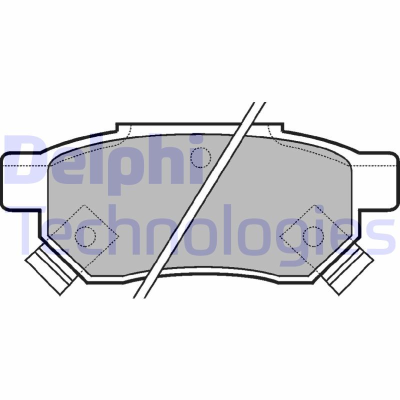 Obrázok Sada brzdových platničiek kotúčovej brzdy DELPHI  LP625