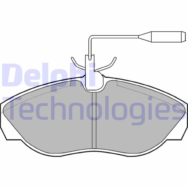 Obrázok Sada brzdových platničiek kotúčovej brzdy DELPHI  LP877
