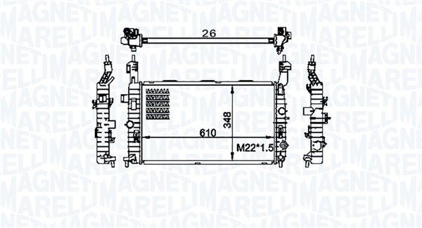 Obrázok Chladič motora MAGNETI MARELLI  350213155800