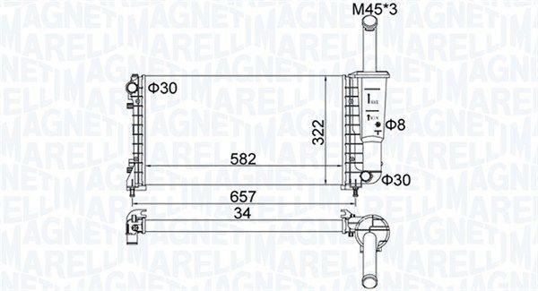 Obrázok Chladič motora MAGNETI MARELLI  350213183700