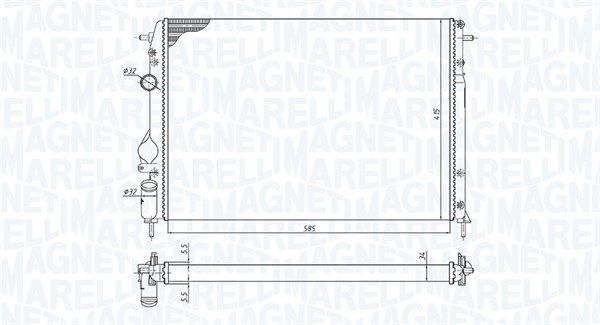 Obrázok Chladič motora MAGNETI MARELLI  350213198500
