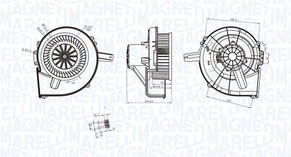 Obrázok Vnútorný ventilátor MAGNETI MARELLI  069412211010