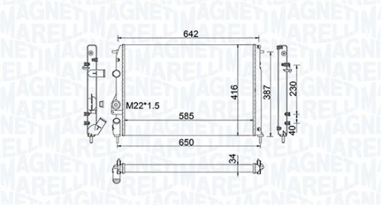 Obrázok Chladič motora MAGNETI MARELLI  350213159100