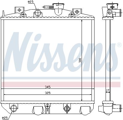 Obrázok Chladič motora NISSENS  61757