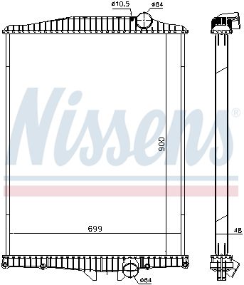Obrázok Chladič motora NISSENS  654630