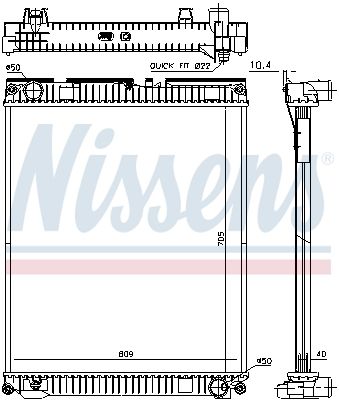 Obrázok Chladič motora NISSENS  67227
