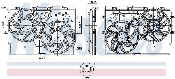 Obrázok Ventilátor chladenia motora NISSENS  850004