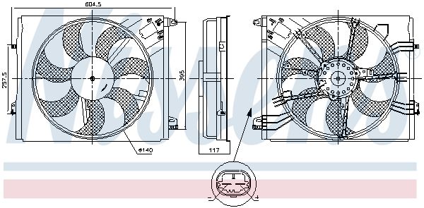 Obrázok Ventilátor chladenia motora NISSENS  850050