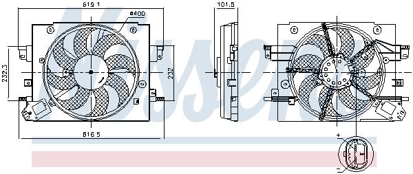 Obrázok Ventilátor chladenia motora NISSENS  850064