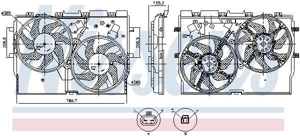 Obrázok Ventilátor chladenia motora NISSENS  850115