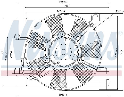 Obrázok Ventilátor chladenia motora NISSENS  85347