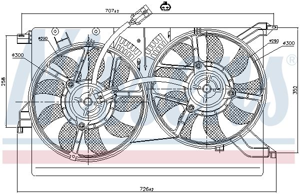 Obrázok Ventilátor chladenia motora NISSENS  85523