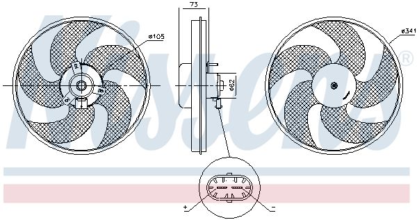 Obrázok Ventilátor chladenia motora NISSENS  85672