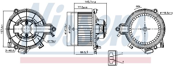 Obrázok Vnútorný ventilátor NISSENS  87616