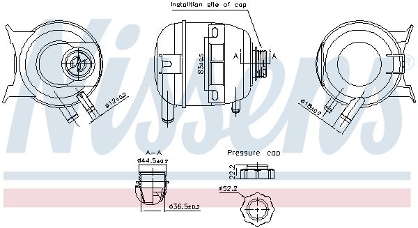 Obrázok Vyrovnávacia nádobka chladiacej kvapaliny NISSENS  996293