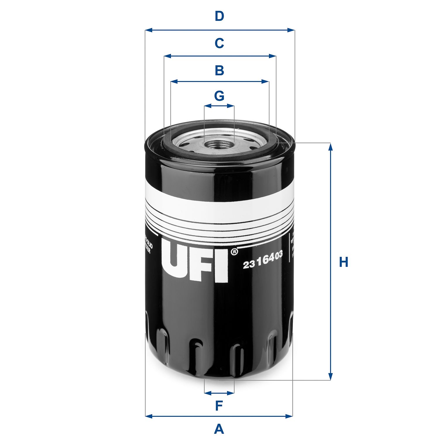 Obrázok Olejový filter UFI  2316403