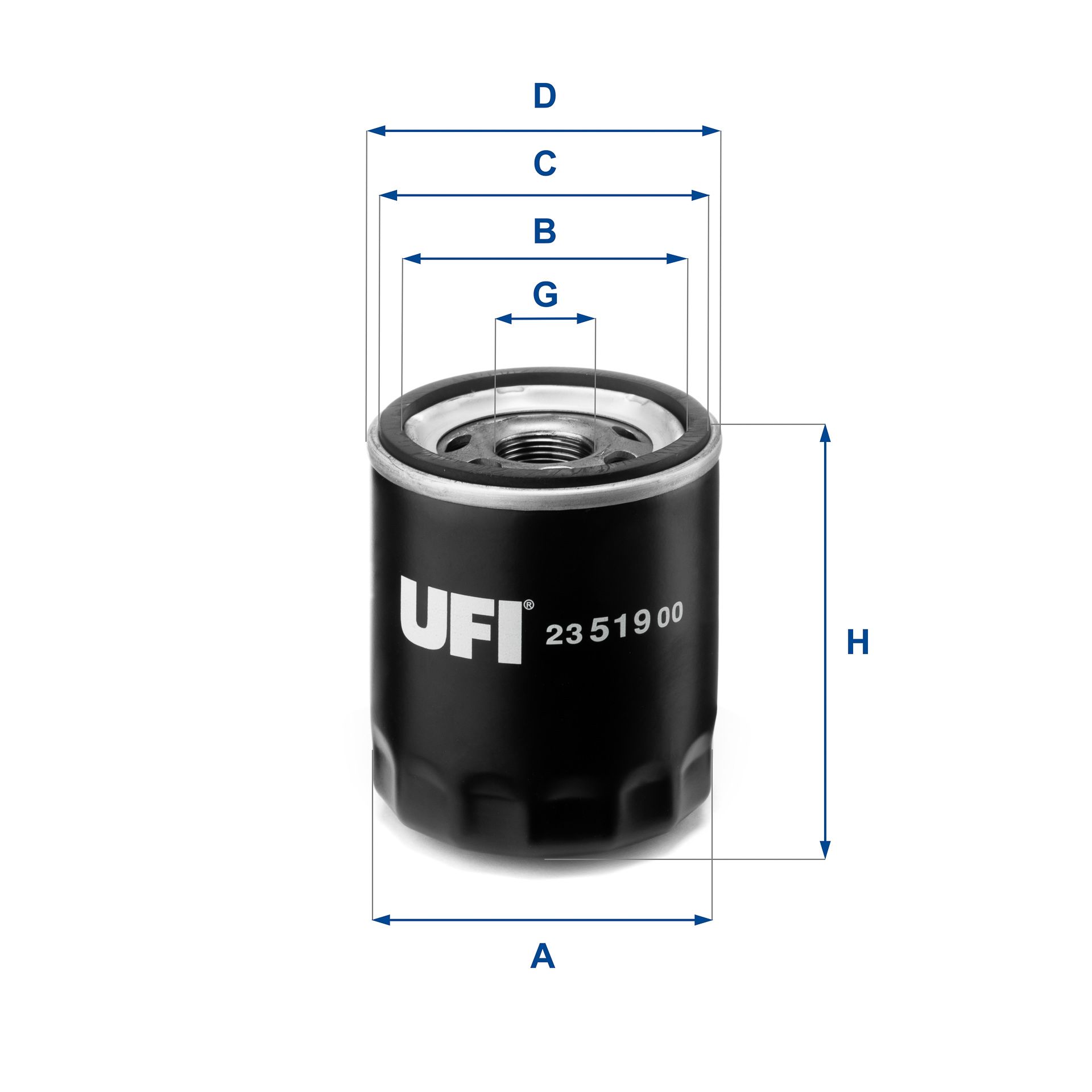 Obrázok Olejový filter UFI  2351900