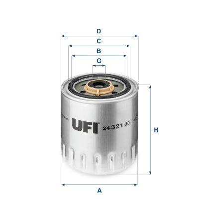 Obrázok Palivový filter UFI  2432100