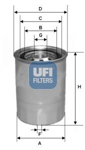 Obrázok Palivový filter UFI  2433900