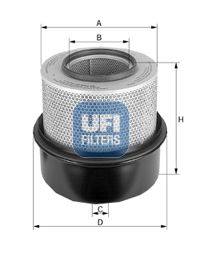 Obrázok Vzduchový filter UFI  2799000