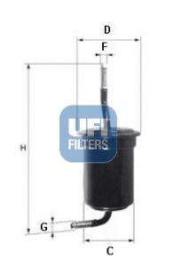 Obrázok Palivový filter UFI  3151700