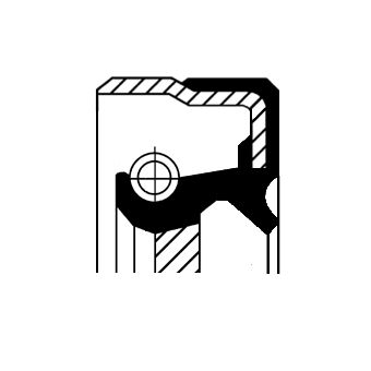 Obrázok Tesniaci krúżok hriadeľa diferenciálu CORTECO  01019477B
