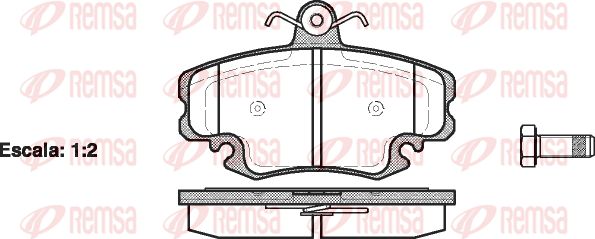 Obrázok Sada brzdových platničiek kotúčovej brzdy REMSA  014120
