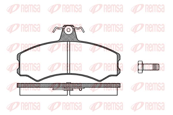 Obrázok Sada brzdových platničiek kotúčovej brzdy REMSA  014310
