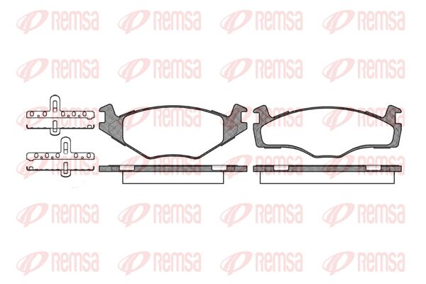 Obrázok Sada brzdových platničiek kotúčovej brzdy REMSA  017160