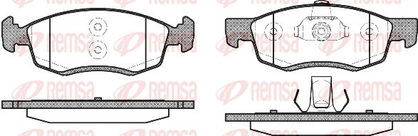Obrázok Sada brzdových platničiek kotúčovej brzdy REMSA  017232