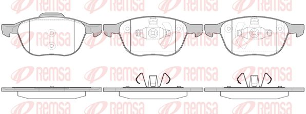Obrázok Sada brzdových platničiek kotúčovej brzdy REMSA  108200