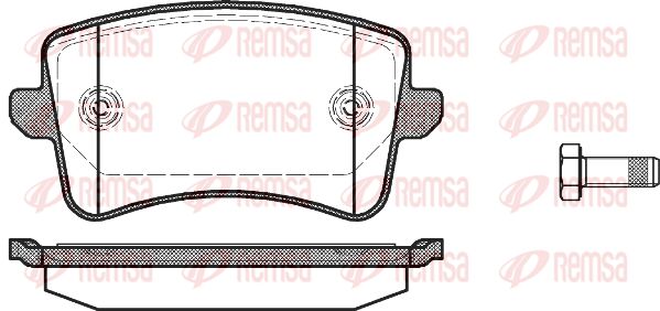 Obrázok Sada brzdových platničiek kotúčovej brzdy REMSA  134300