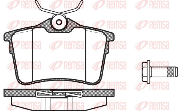 Obrázok Sada brzdových platničiek kotúčovej brzdy REMSA  138200