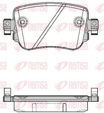 Obrázok Sada brzdových platničiek kotúčovej brzdy REMSA  154908
