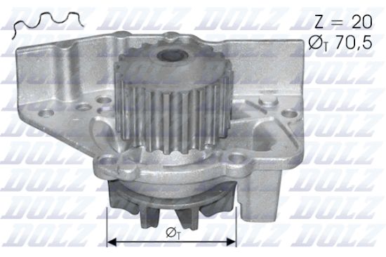 Obrázok Vodné čerpadlo, chladenie motora DOLZ  C119