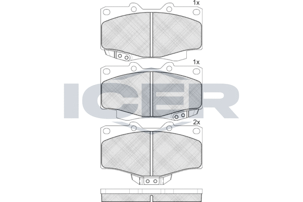 Obrázok Sada brzdových platničiek kotúčovej brzdy ICER  141007