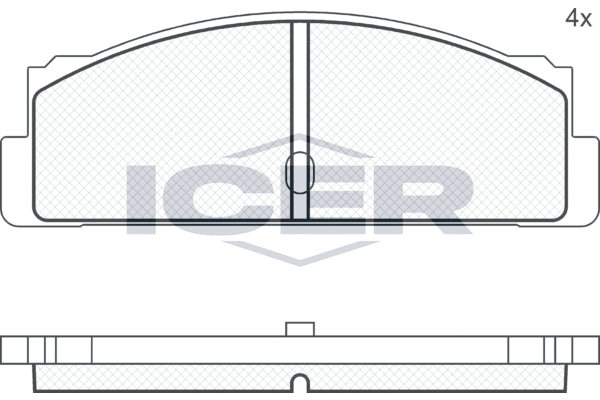Obrázok Sada brzdových platničiek kotúčovej brzdy ICER  180067