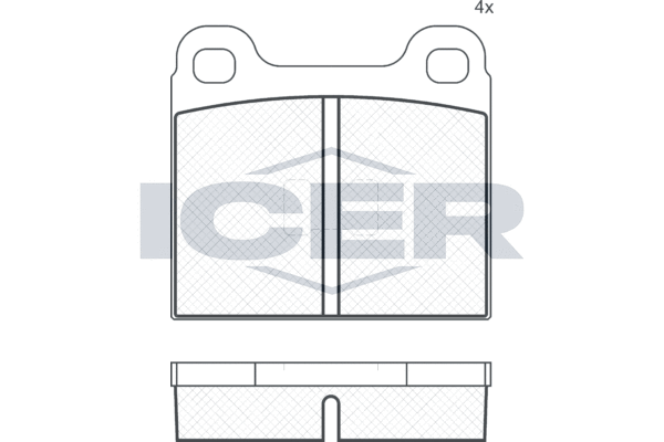 Obrázok Sada brzdových platničiek kotúčovej brzdy ICER  180169