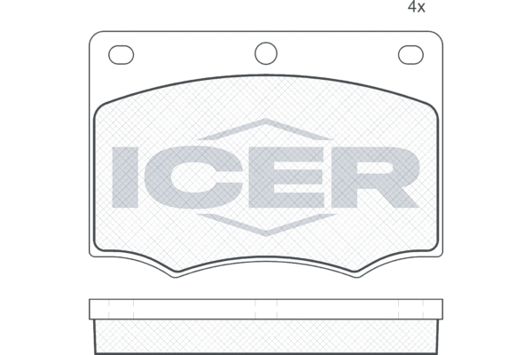 Obrázok Sada brzdových platničiek kotúčovej brzdy ICER  180259